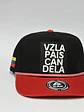 Gorra de lona 5p láser - Negro x rojo / Vzla país candela  - Miniatura 2
