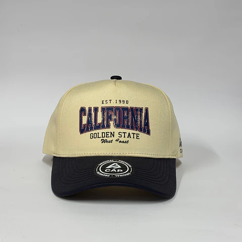 Gorra de lona 5p - Beige x Azul M / California 1990