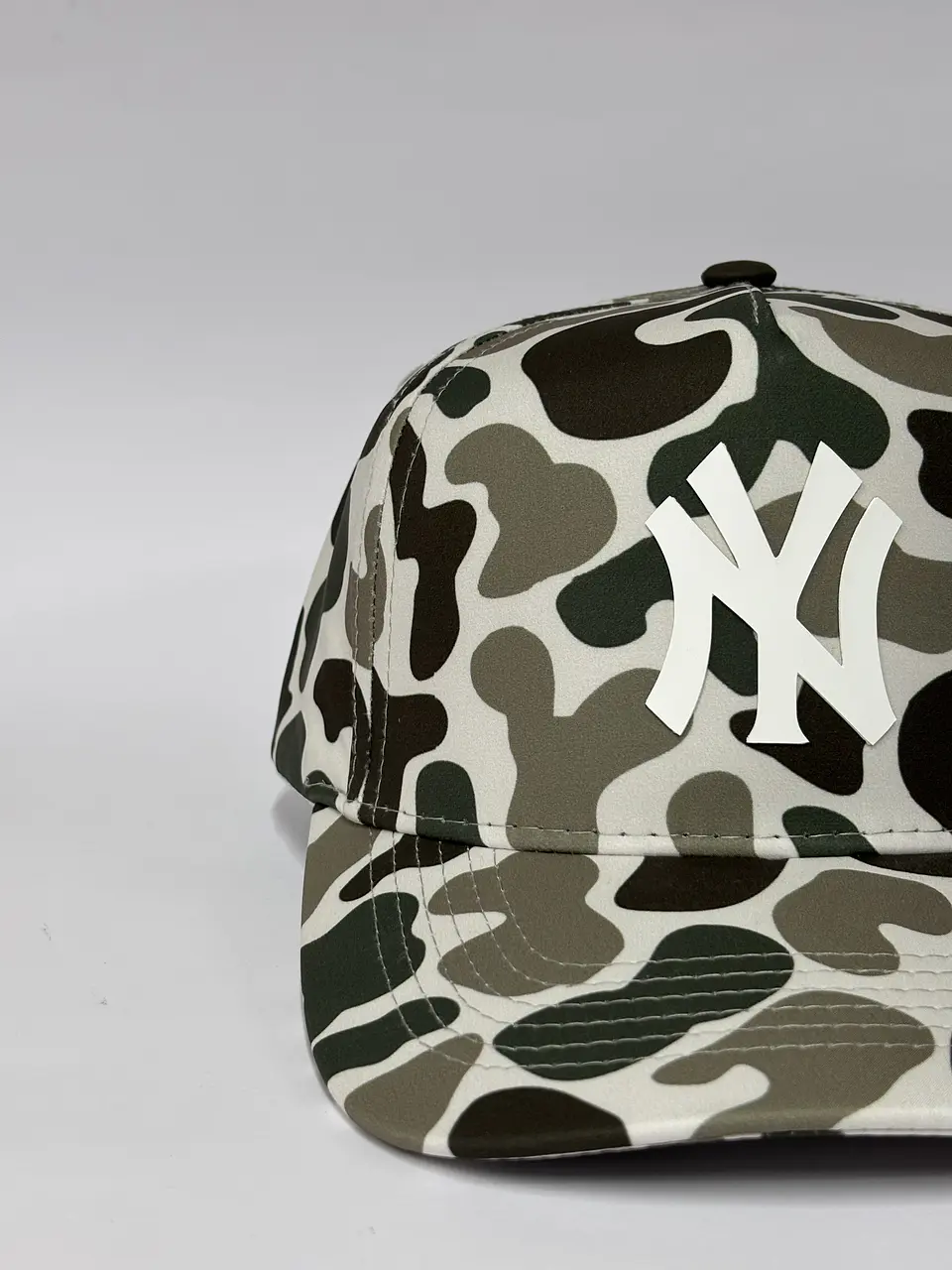 Gorra de lona 5p - Camuflaje Verde / NY Yankee   2