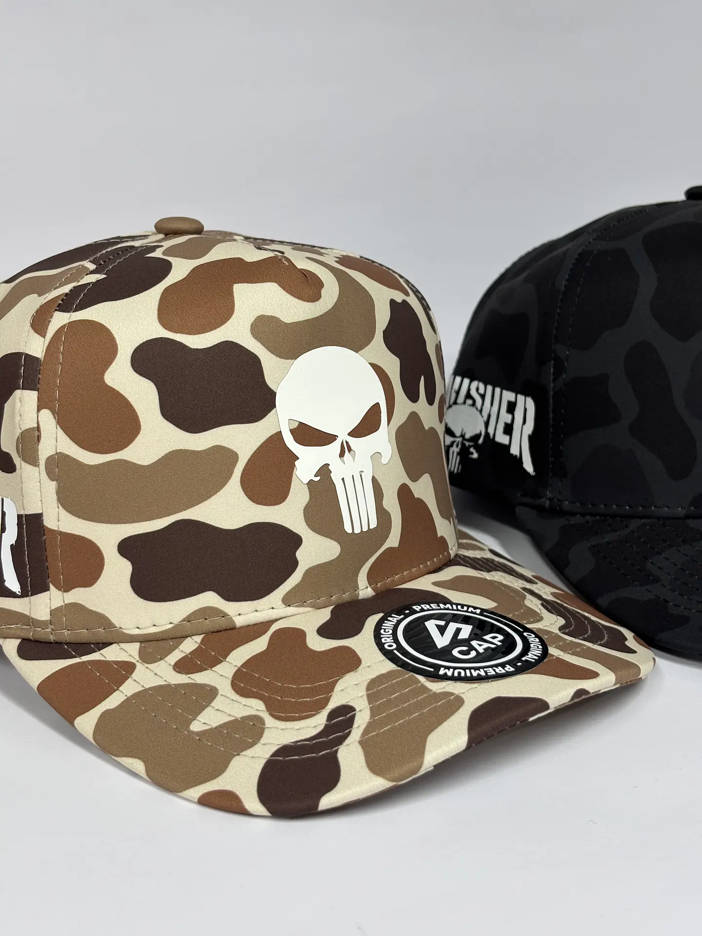 Gorra de lona 5p - Camuflaje Beige / Punisher  8