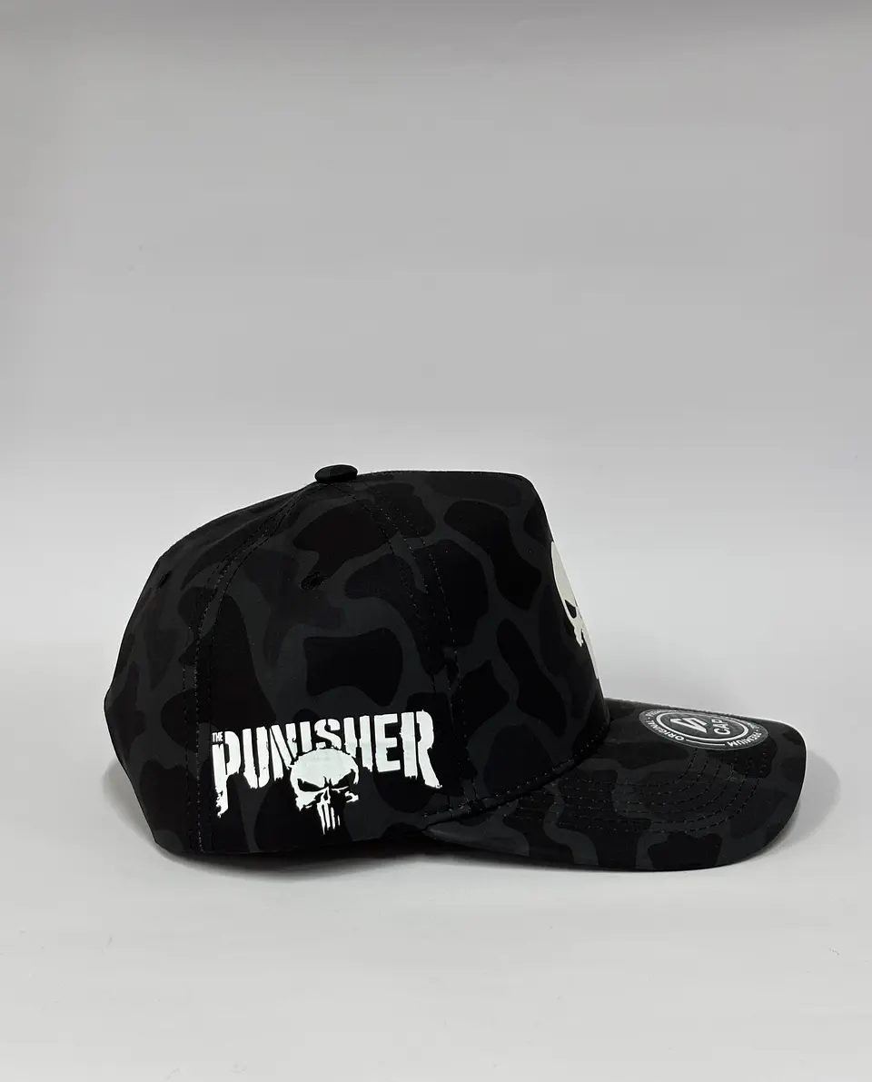 Gorra de lona 5p - Camuflaje Negro / Punisher 3