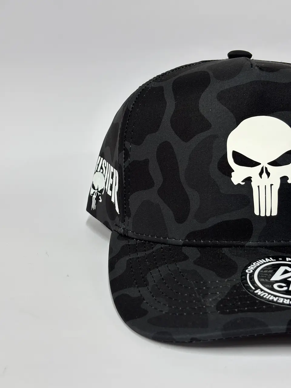 Gorra de lona 5p - Camuflaje Negro / Punisher 7