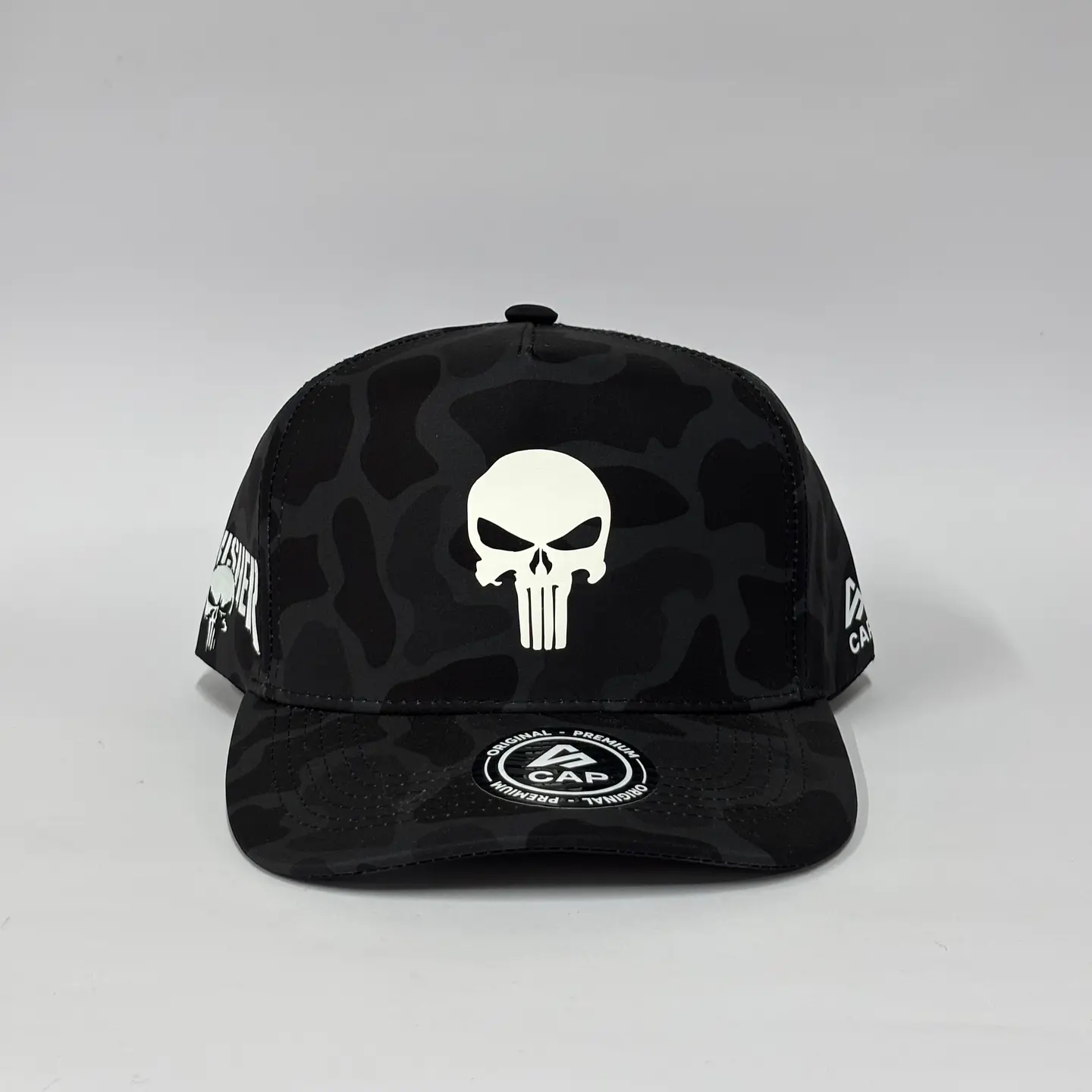 Gorra de lona 5p - Camuflaje Negro / Punisher 1