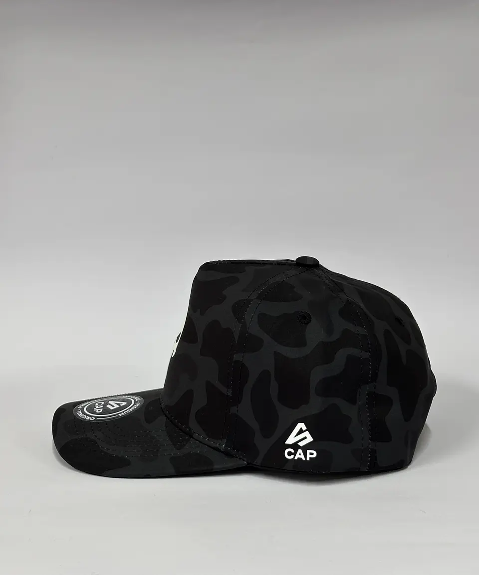 Gorra de lona 5p - Camuflaje Negro / Punisher 5