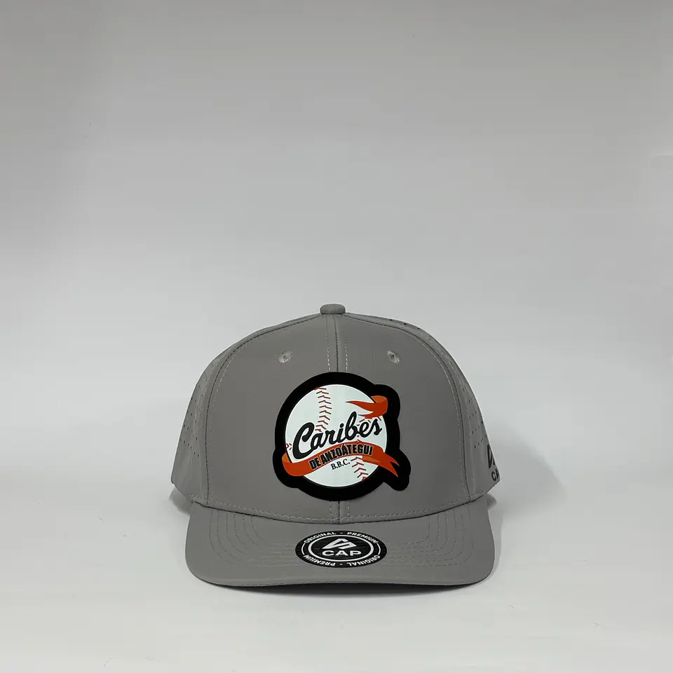 Gorra de lona 6p láser - Gris / Caribes de Anzoátegui  1