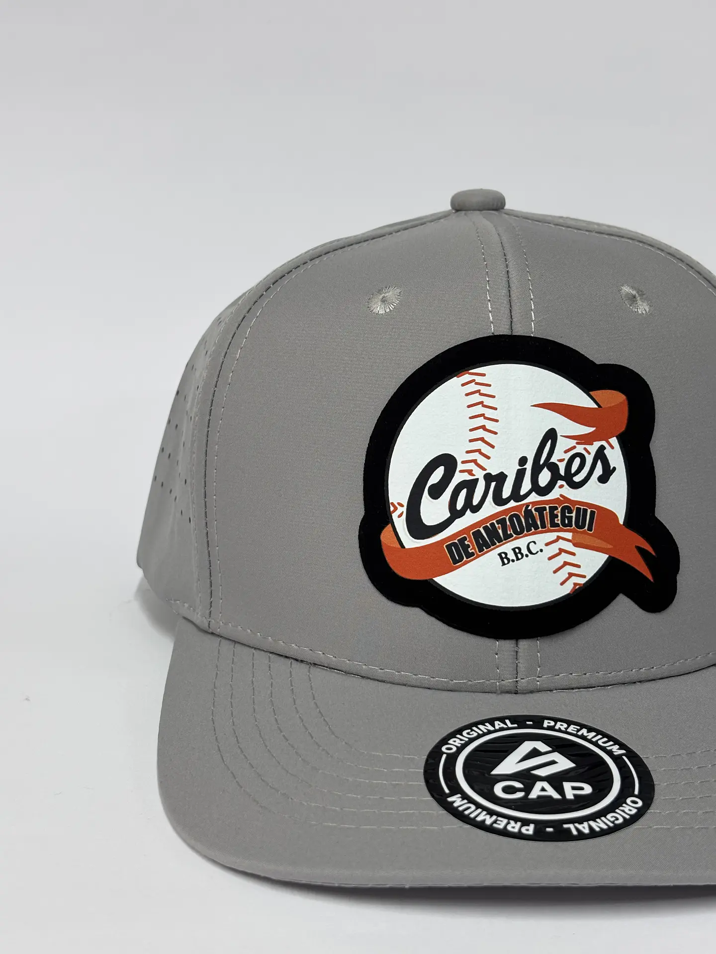 Gorra de lona 6p láser - Gris / Caribes de Anzoátegui  2