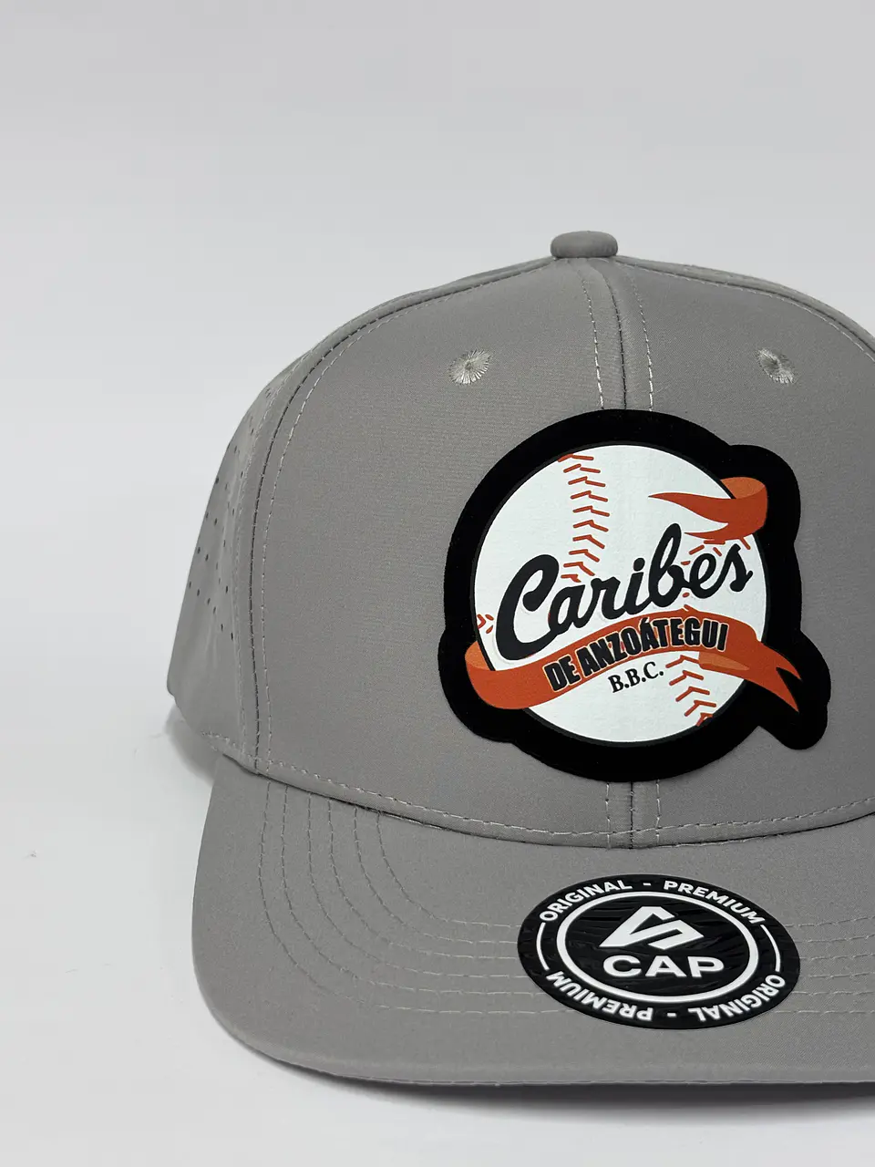 Gorra de lona 6p láser - Gris / Caribes de Anzoátegui  2