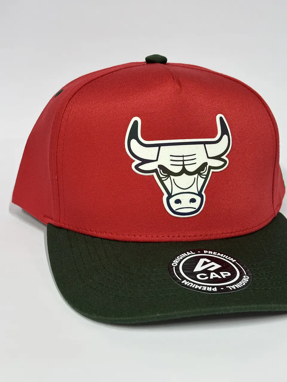 Gorra de lona 5p - Rojo x Verde / Chicago Bull  2