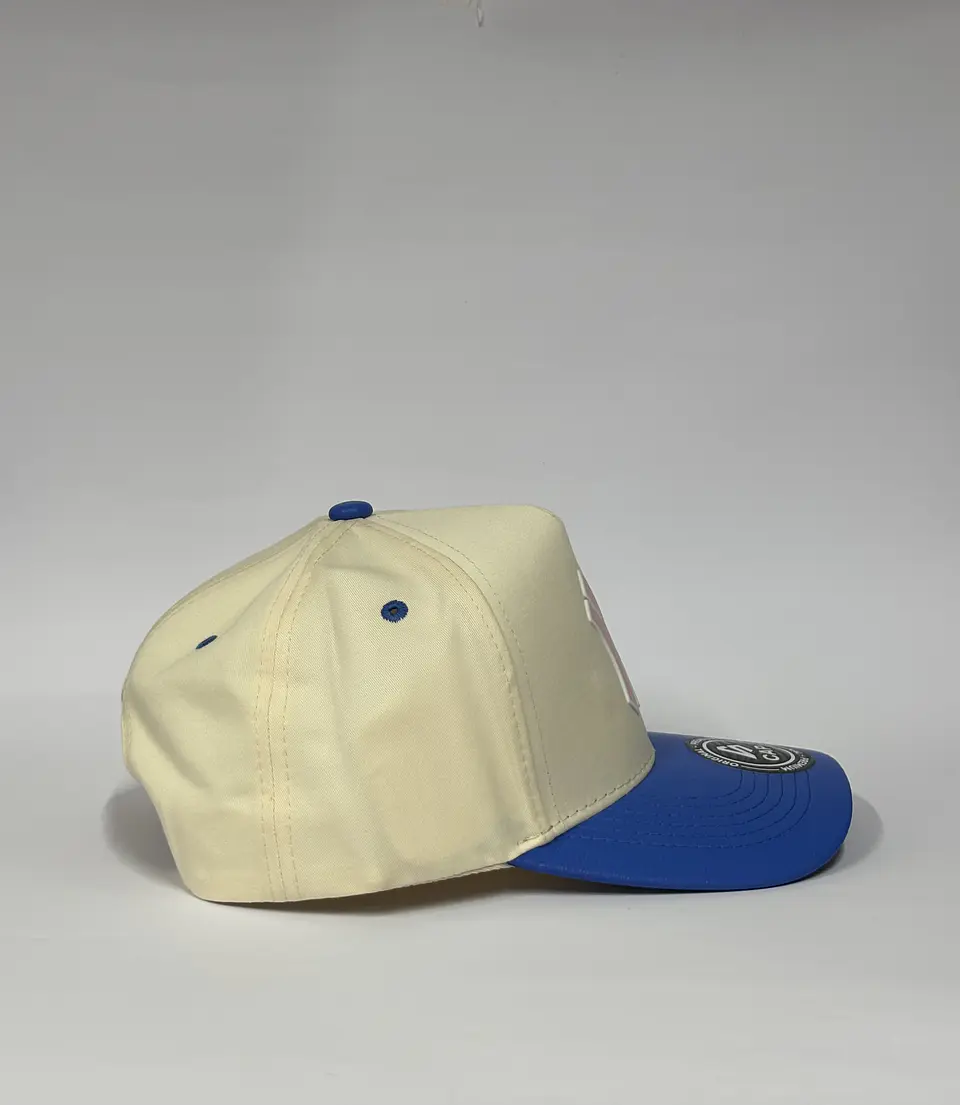 Gorra de lona 5p - Beige x Azul R / New York City  3