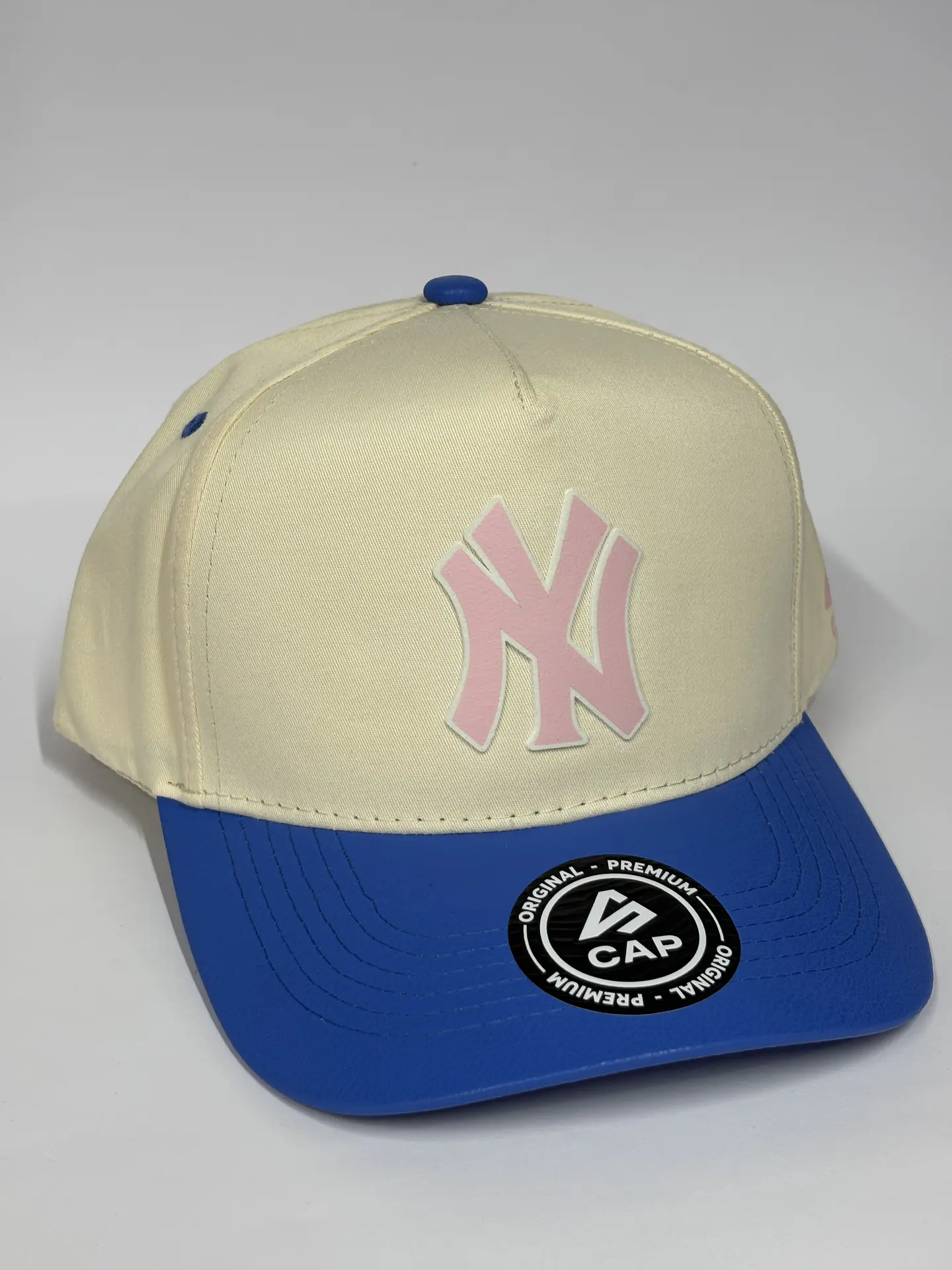 Gorra de lona 5p - Beige x Azul R / New York City  2