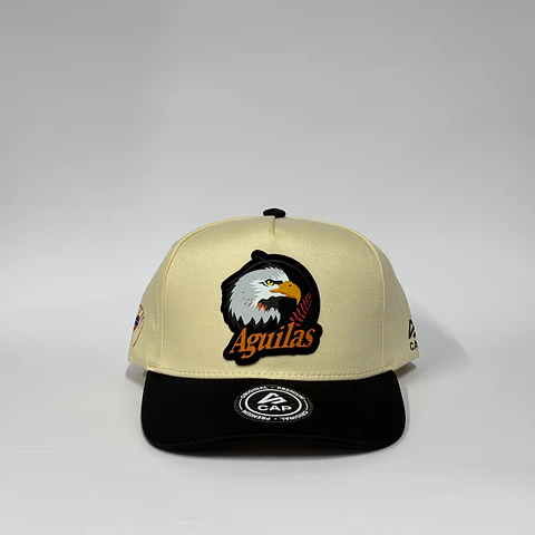 Gorra de lona 5p - Beige x Negro / Aguilas del zulia 2.0