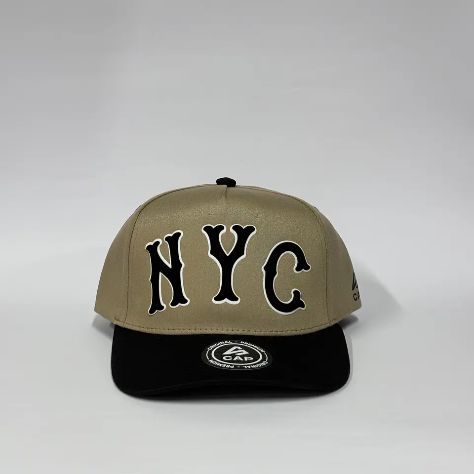 Gorra de lona 5p - Bronce x Negro / NYC City  1