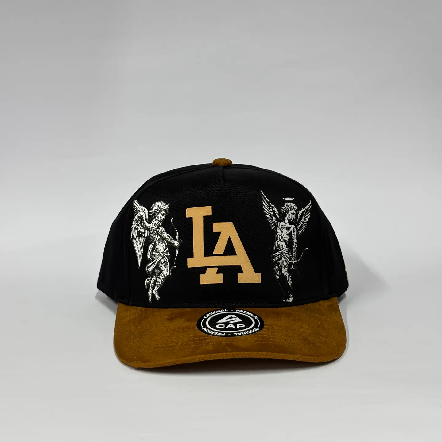 Gorra de lona 5p - Negro x Marrón / LA  1