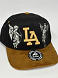 Gorra de lona 5p - Negro x Marrón / LA  - Miniatura 2