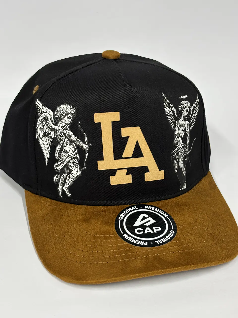 Gorra de lona 5p - Negro x Marrón / LA  2