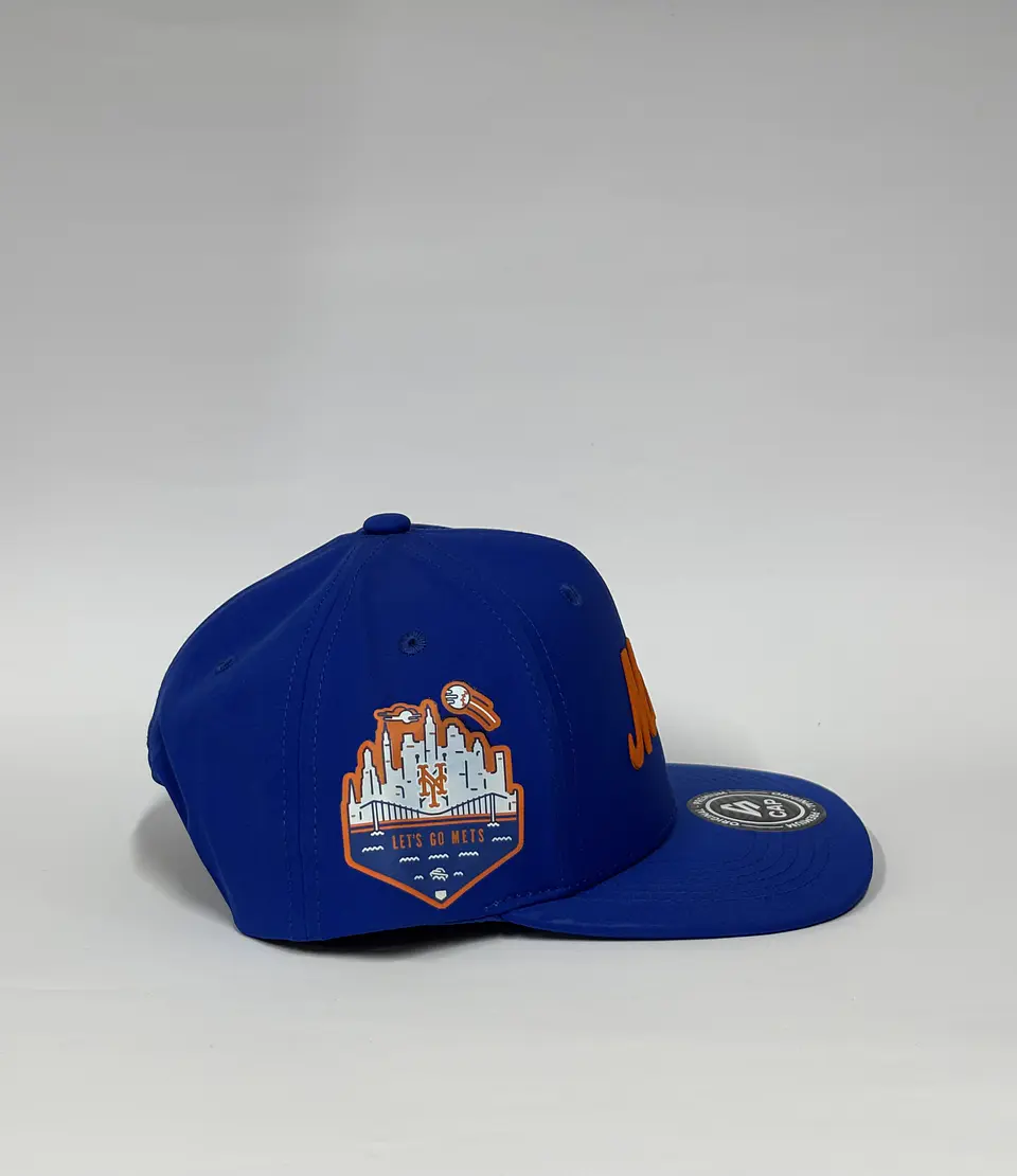 Gorra plana de lona 6p - Azul rey / Mets  3