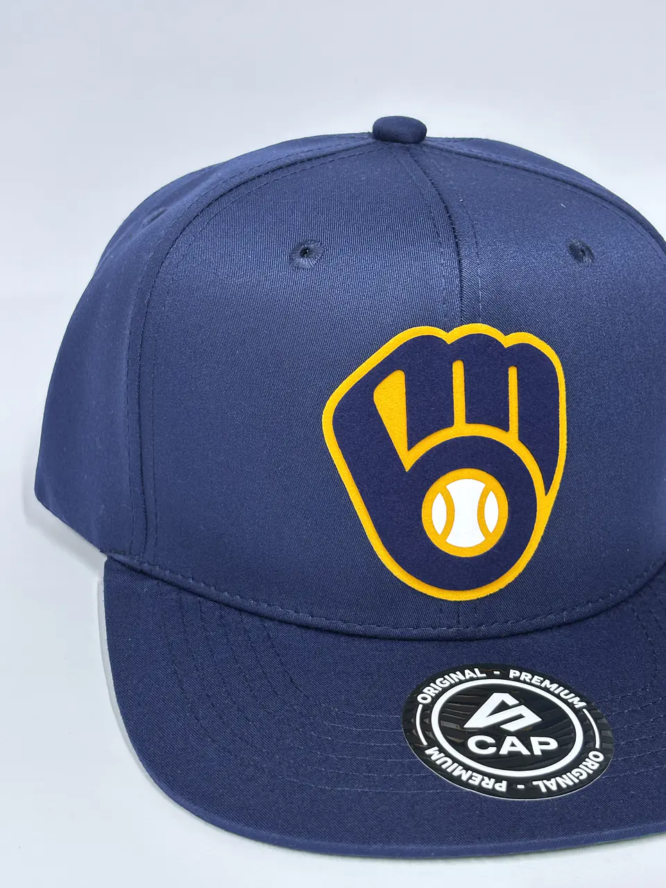 Gorra de lona 6p plana - Azul M / Cerveceros de Milwaukee  5