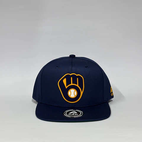 Gorra de lona 6p plana - Azul M / Cerveceros de Milwaukee 