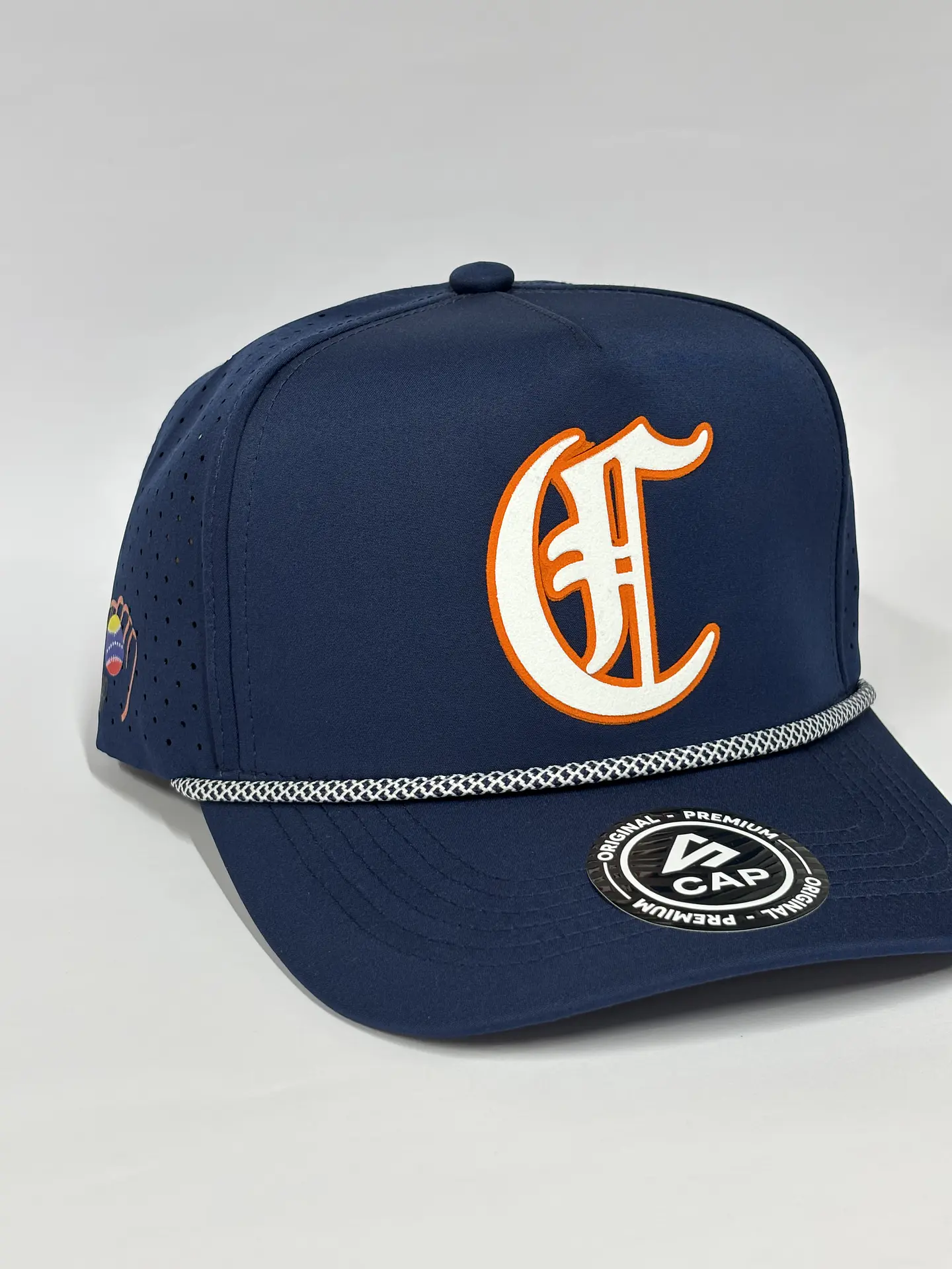Gorra de lona 5p láser - Azul M / Caribes LVBP  2