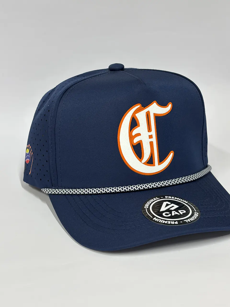 Gorra de lona 5p láser - Azul M / Caribes LVBP  2
