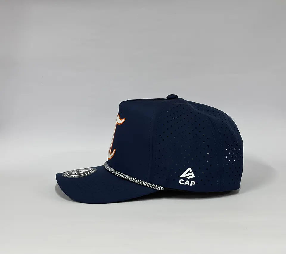 Gorra de lona 5p láser - Azul M / Caribes LVBP  4