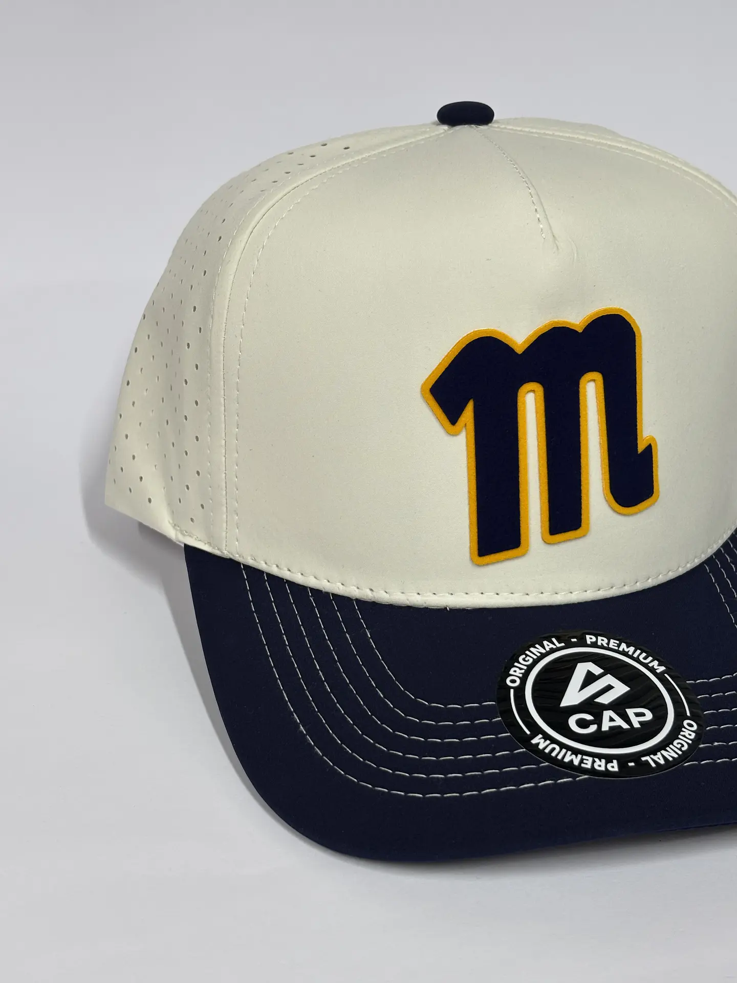 Gorra de lona 5p láser - Hueso x Azul M /  Navegantes del Magallanes M 2