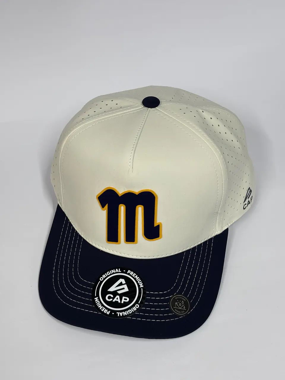Gorra de lona 5p láser - Hueso x Azul M /  Navegantes del Magallanes M 6