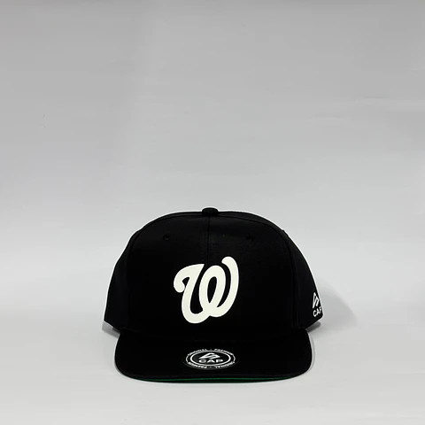 Gorra de lona 6p plana - Negro / Washington Nationals 
