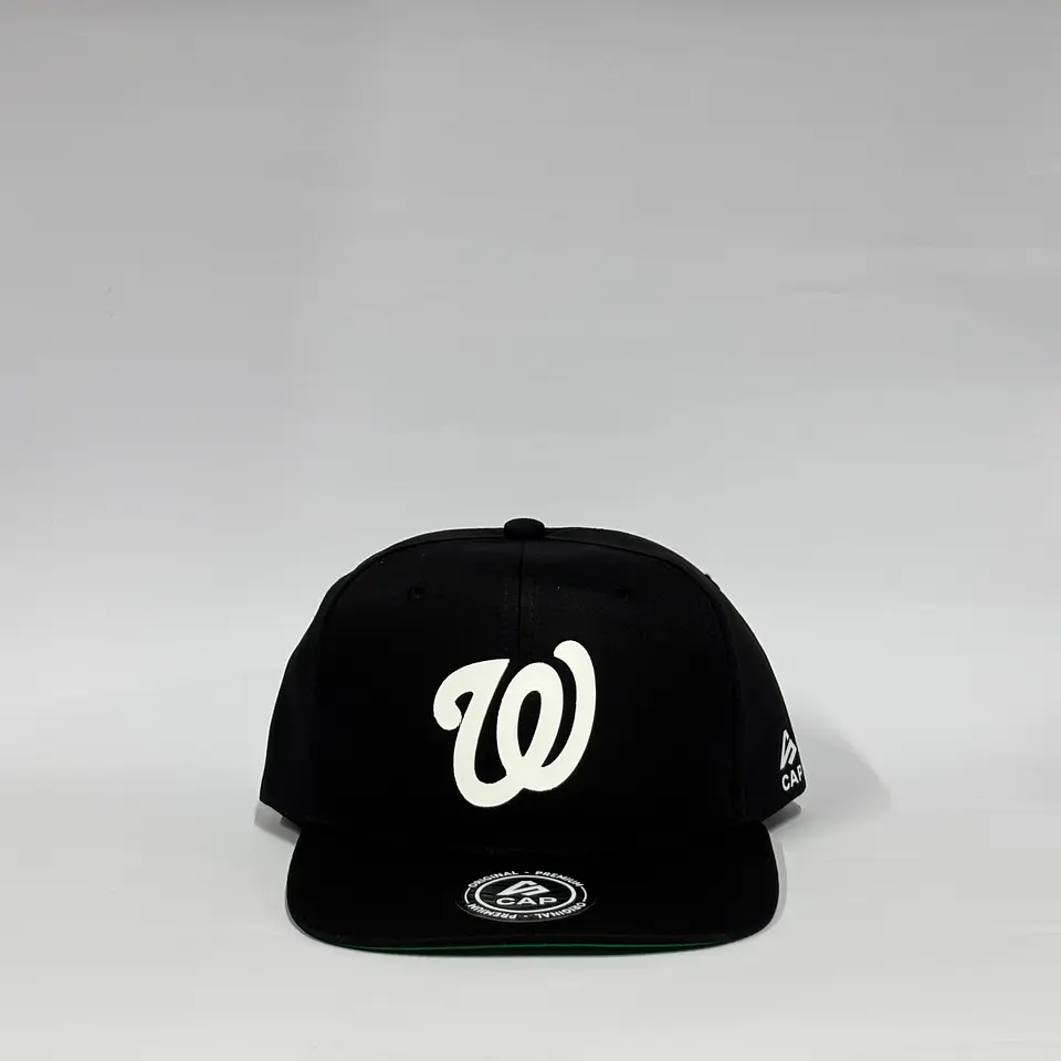 Gorra de lona 6p plana - Negro / Washington Nationals  1