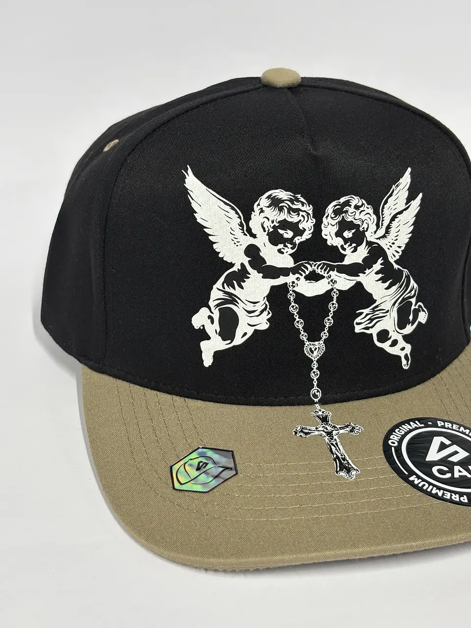 Gorra de lona 5p - Negro x beige / Rosario  2