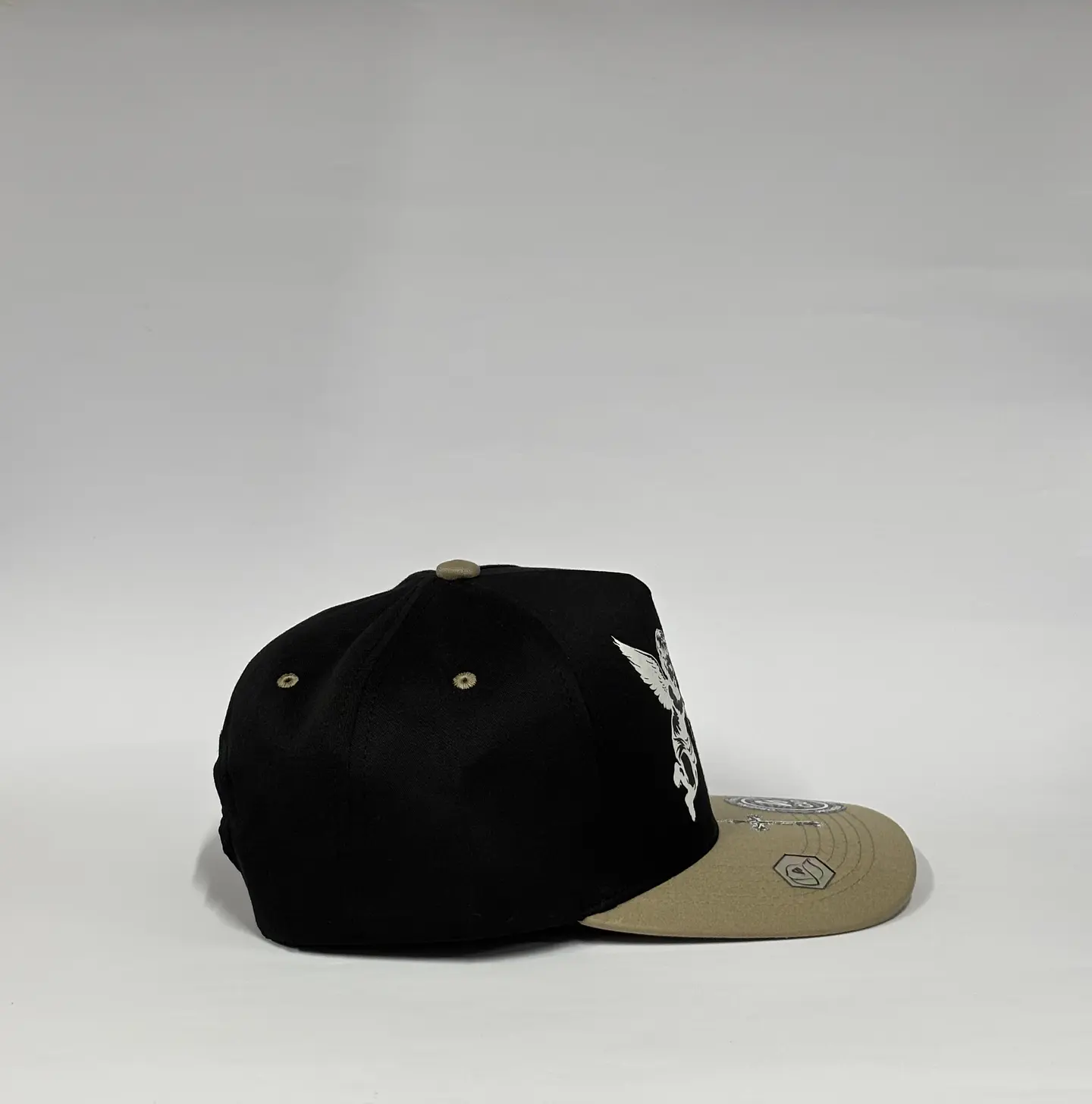 Gorra de lona 5p - Negro x beige / Rosario  3