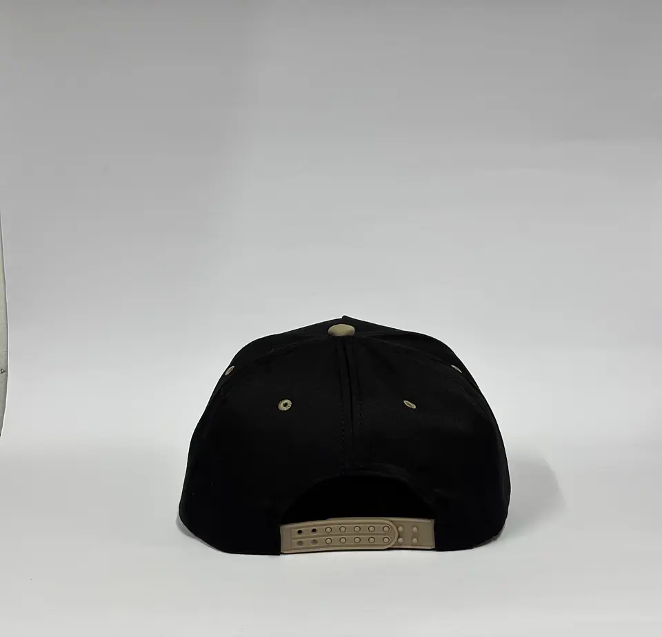 Gorra de lona 5p - Negro x beige / Rosario  4