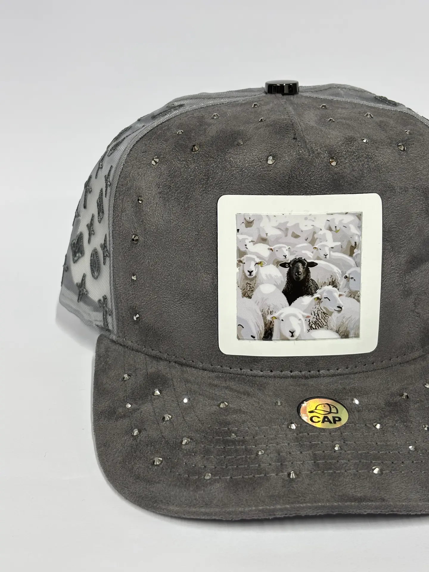 Jockey de gamuza 5p - Gris / Oveja negra rebaño  2