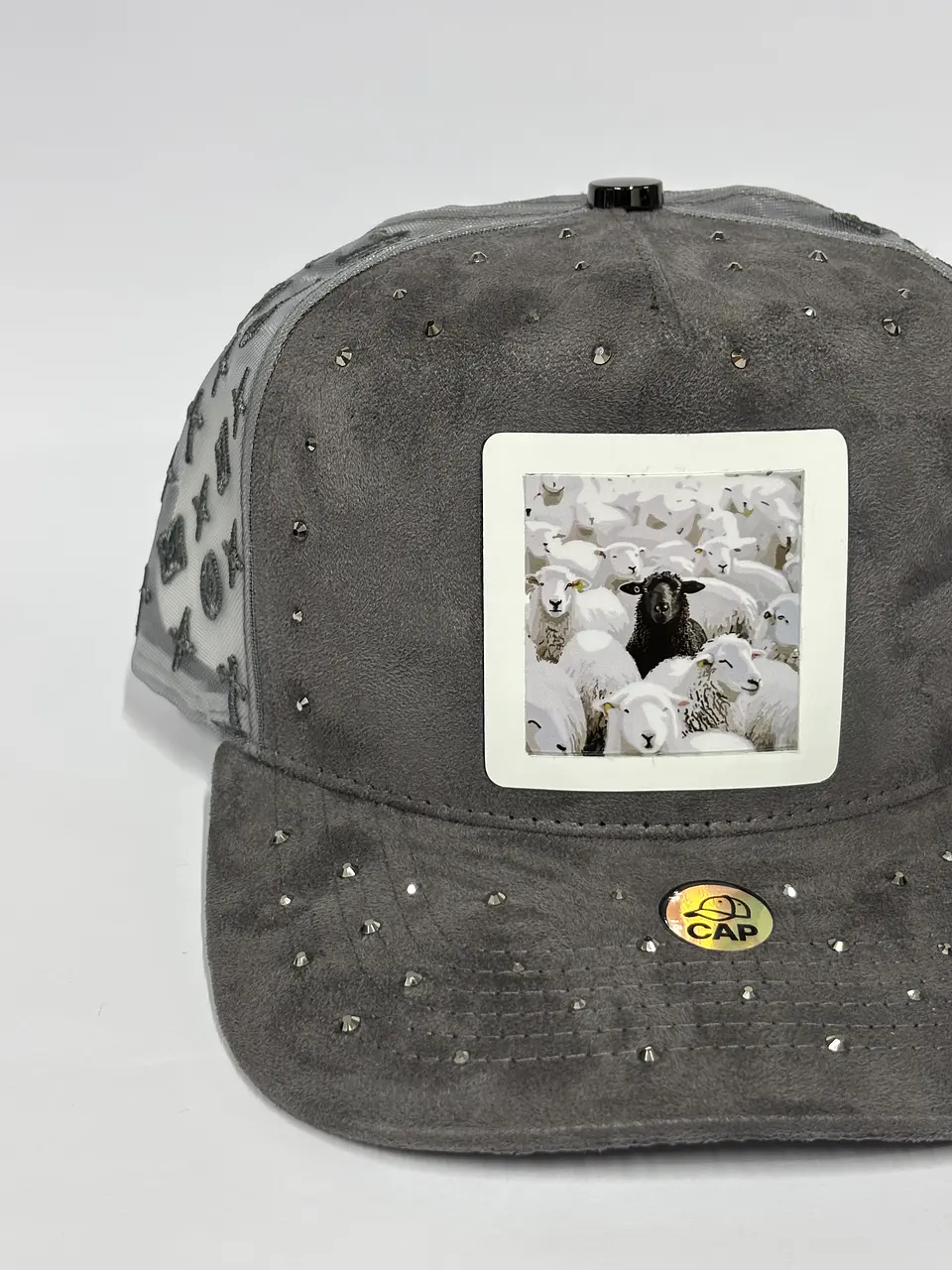 Jockey de gamuza 5p - Gris / Oveja negra rebaño  2