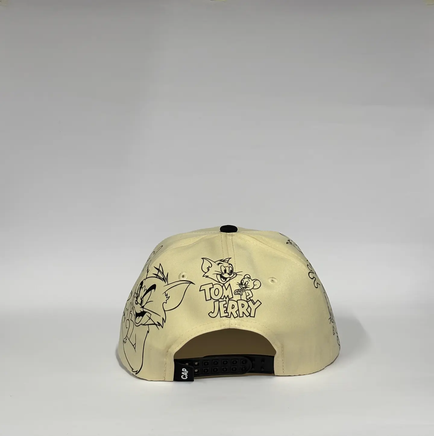 Gorra de lona 6p plana - Beige x negro / Ton & Jerry 4
