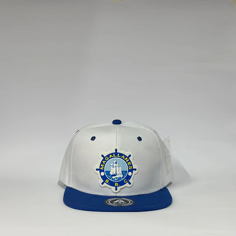 Gorra de algodón 6p plana - Blanco x azul / Magallanes 2.0 
