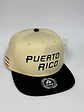 Gorra de lona plana 6p - Beige x Negro / Puerto Rico  - Miniatura 2