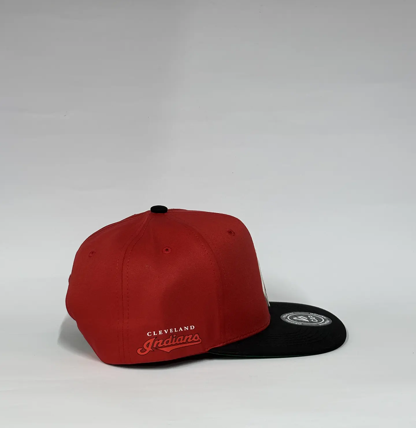 Gorra de lona plana 6p - Rojo x Negro - Indios de Cleveland 3