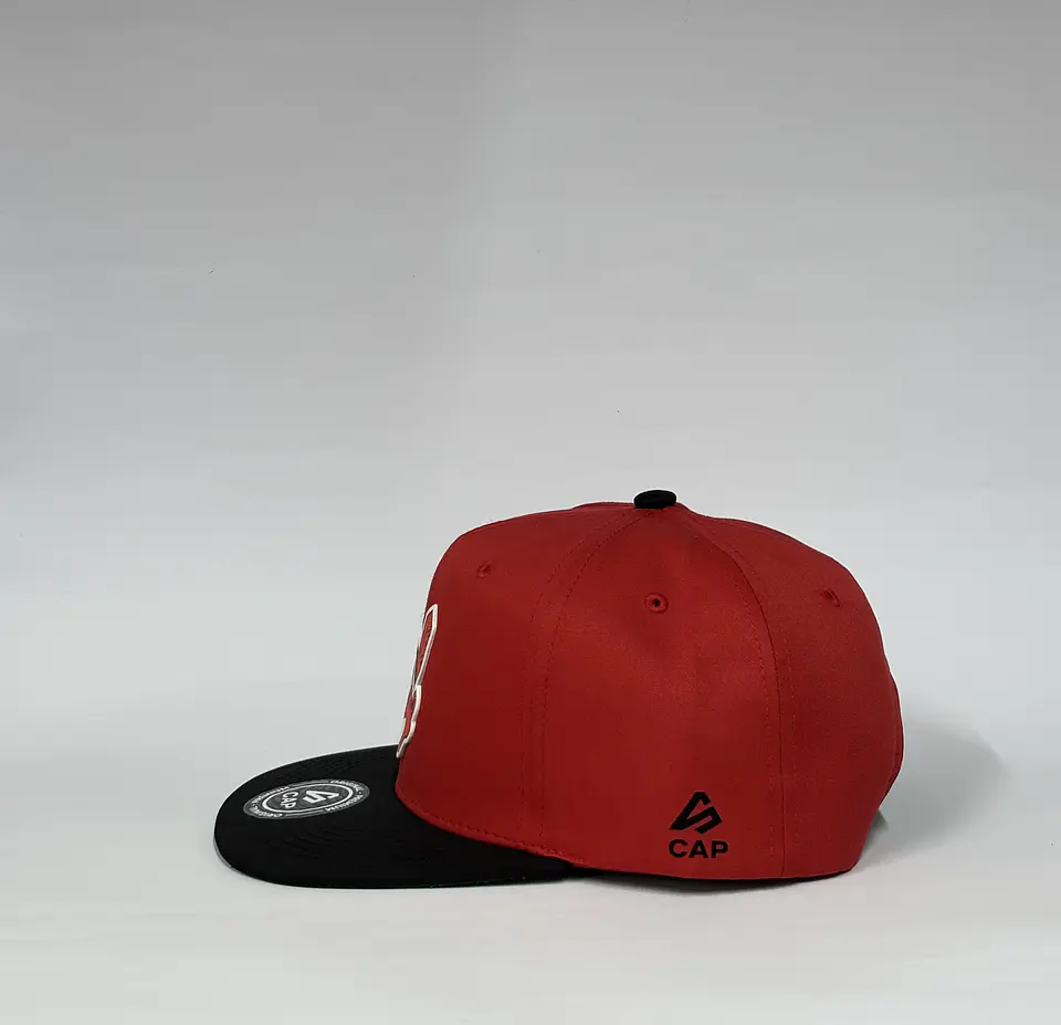 Gorra de lona plana 6p - Rojo x Negro - Indios de Cleveland 5
