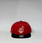 Gorra de lona plana 6p - Rojo x Negro - Indios de Cleveland - Miniatura 1