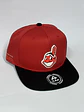 Gorra de lona plana 6p - Rojo x Negro - Indios de Cleveland - Miniatura 2