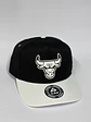 Gorra de lona 5p - Negro x Blanco - Chicago Bull  - Miniatura 2