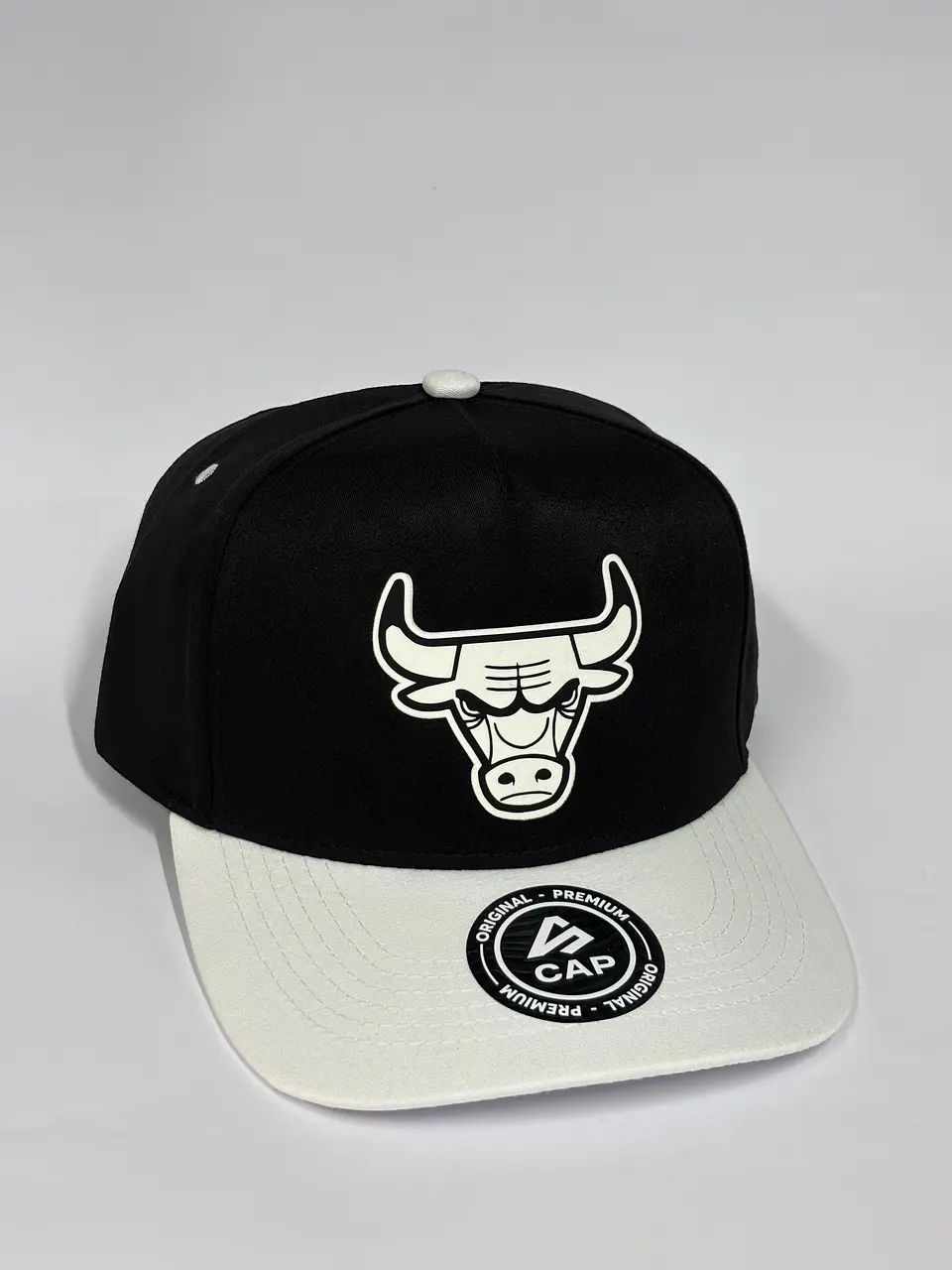 Gorra de lona 5p - Negro x Blanco - Chicago Bull  2