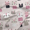 Cobertor Cats colecho, delgado reverso rosado EN STOCK