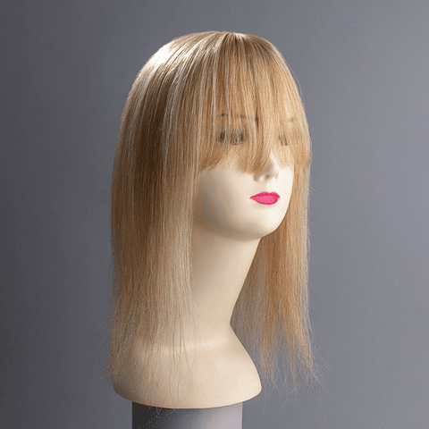 Topper con flequillo y partidura Rubio Mix 30 cm