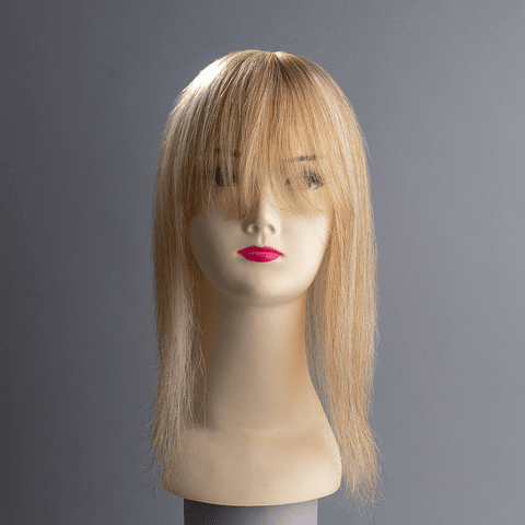 Topper con flequillo y partidura Rubio Mix 30 cm