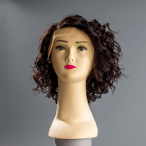 Risada con Encaje Frontal Castaño Oscuro 20 cm