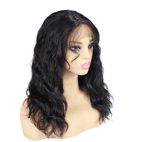 Melena ondulada Castaño Oscuro Natural 40 cm