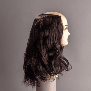 Ondulada Tipo U Castaño Oscuro 35 cm