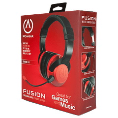 Fusion Wired Gaming Headset, Color Match Crimson